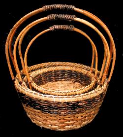 ba731 abaca & rattan peel baskets
