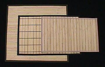 assorted bamboo mats